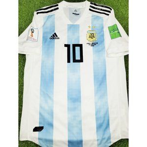 Messi Argentina 2018 WORLD CUP PLAYER ISSUE Soccer Jersey Shirt L SKU# BQ9329